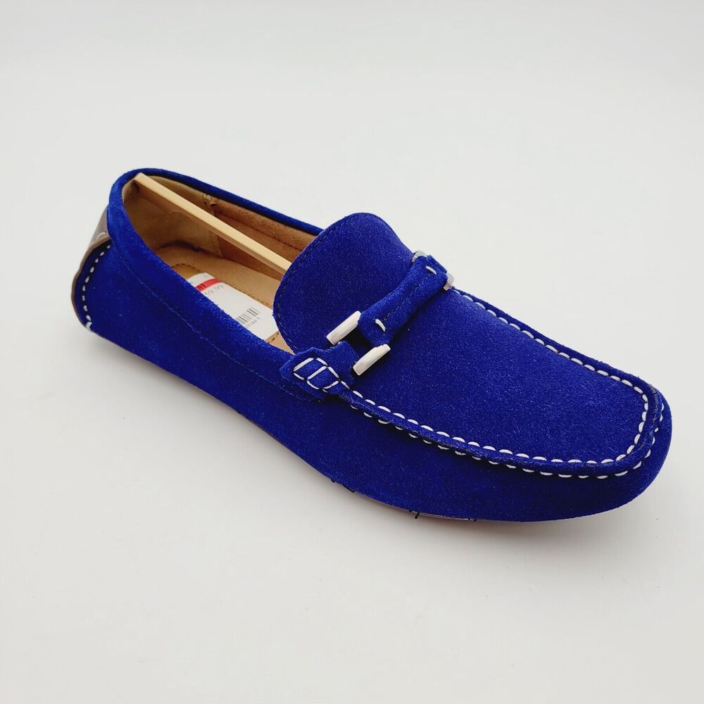 Men's Alfani Drapermaz Blue Loafer Memory Foam Shoe Size 8.5 Amputee Shoe Right
